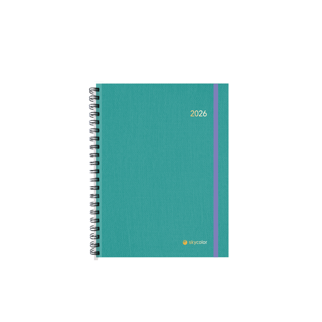 AGENDA COLORS - 15X21 CM CON TAPA GOFRADA Y ELASTICO X 155 PÁGINAS - SEMANAL